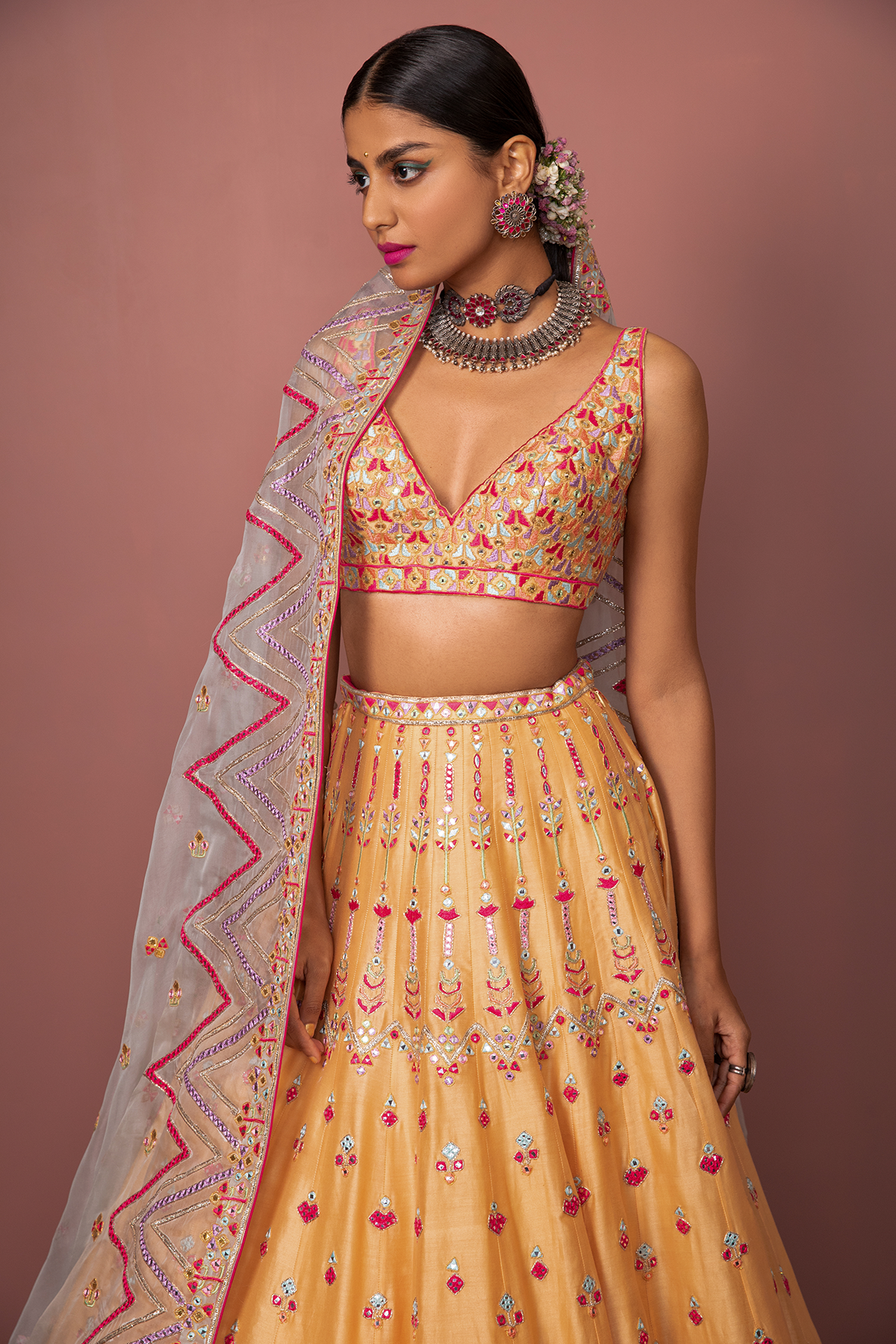 ORANGE LEHENGA SET - The Grand Trunk