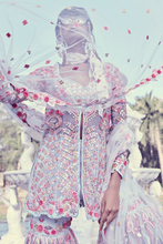 Load image into Gallery viewer, BLUE SOFT NET GHARARA SET - The Grand Trunk