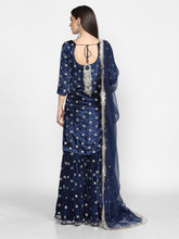Load image into Gallery viewer, Abhinav Mishra  Navy Blue  Sharara Set - The Grand Trunk
