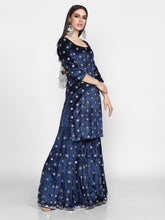Load image into Gallery viewer, Abhinav Mishra  Navy Blue  Sharara Set - The Grand Trunk