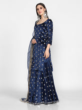 Load image into Gallery viewer, Abhinav Mishra  Navy Blue  Sharara Set - The Grand Trunk