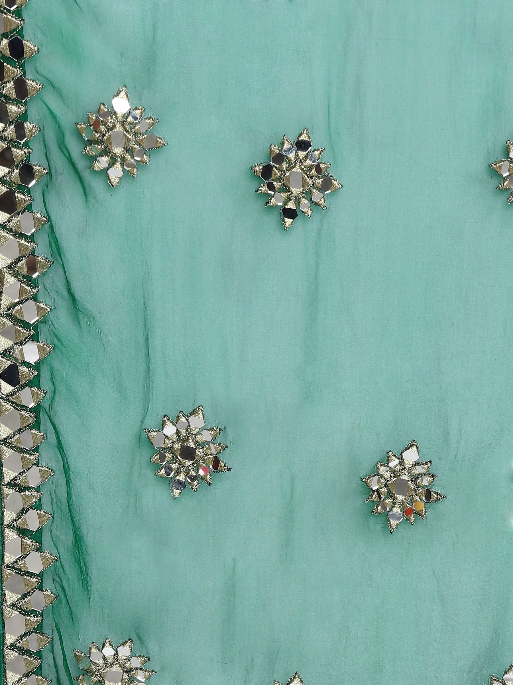 Abhinav Mishra  Green Sharara Set - The Grand Trunk