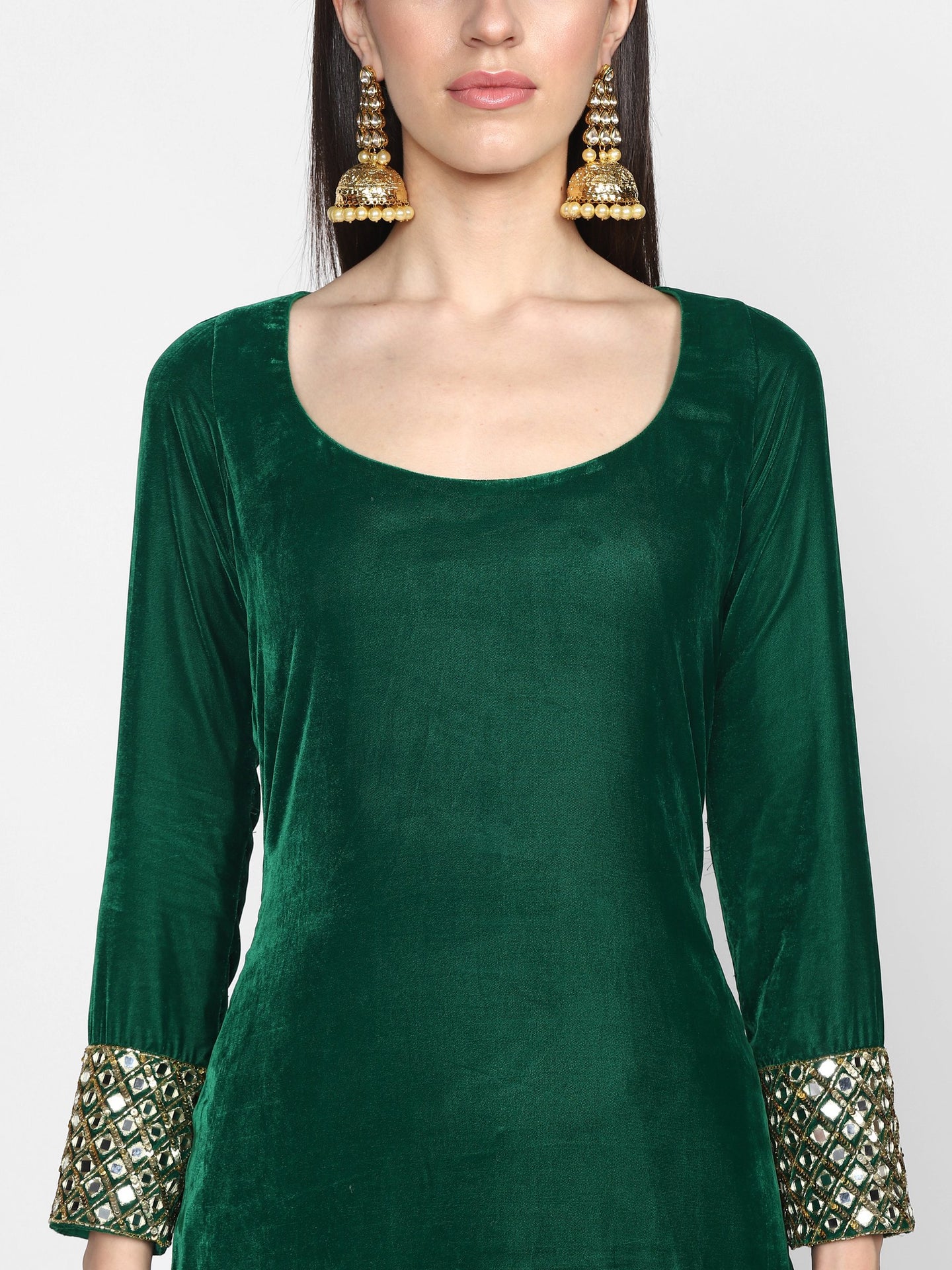 Abhinav Mishra  Green Sharara Set - The Grand Trunk