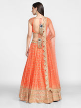 Load image into Gallery viewer, Abhinav Mishra  Orange Lehenga Set - The Grand Trunk