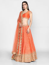 Load image into Gallery viewer, Abhinav Mishra  Orange Lehenga Set - The Grand Trunk