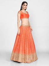 Load image into Gallery viewer, Abhinav Mishra  Orange Lehenga Set - The Grand Trunk