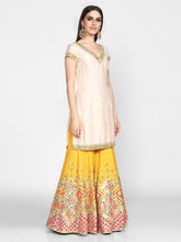 Load image into Gallery viewer, Abhinav Mishra  Off White And Yellow Sharara Set - The Grand Trunk