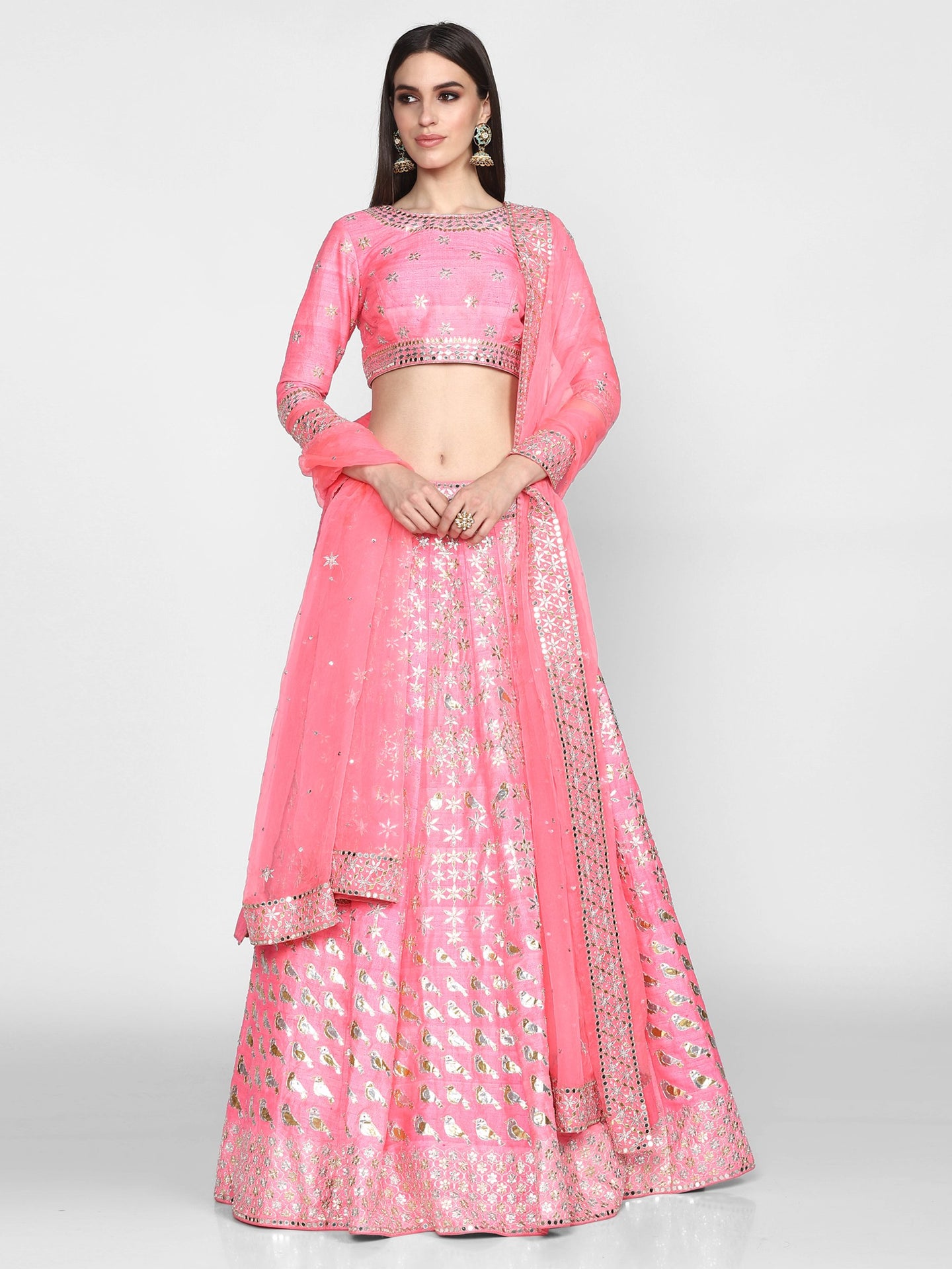 Abhinav Mishra  Pink Lehenga Set - The Grand Trunk