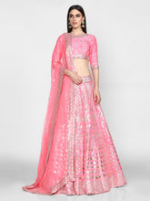 Load image into Gallery viewer, Abhinav Mishra  Pink Lehenga Set - The Grand Trunk