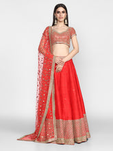 Load image into Gallery viewer, Abhinav Mishra  Red Lehenga Set - The Grand Trunk