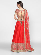 Load image into Gallery viewer, Abhinav Mishra  Red Lehenga Set - The Grand Trunk