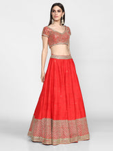 Load image into Gallery viewer, Abhinav Mishra  Red Lehenga Set - The Grand Trunk