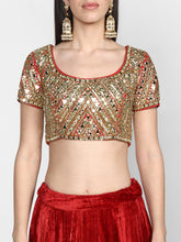 Load image into Gallery viewer, Abhinav Mishra  Maroon Lehenga Set - The Grand Trunk