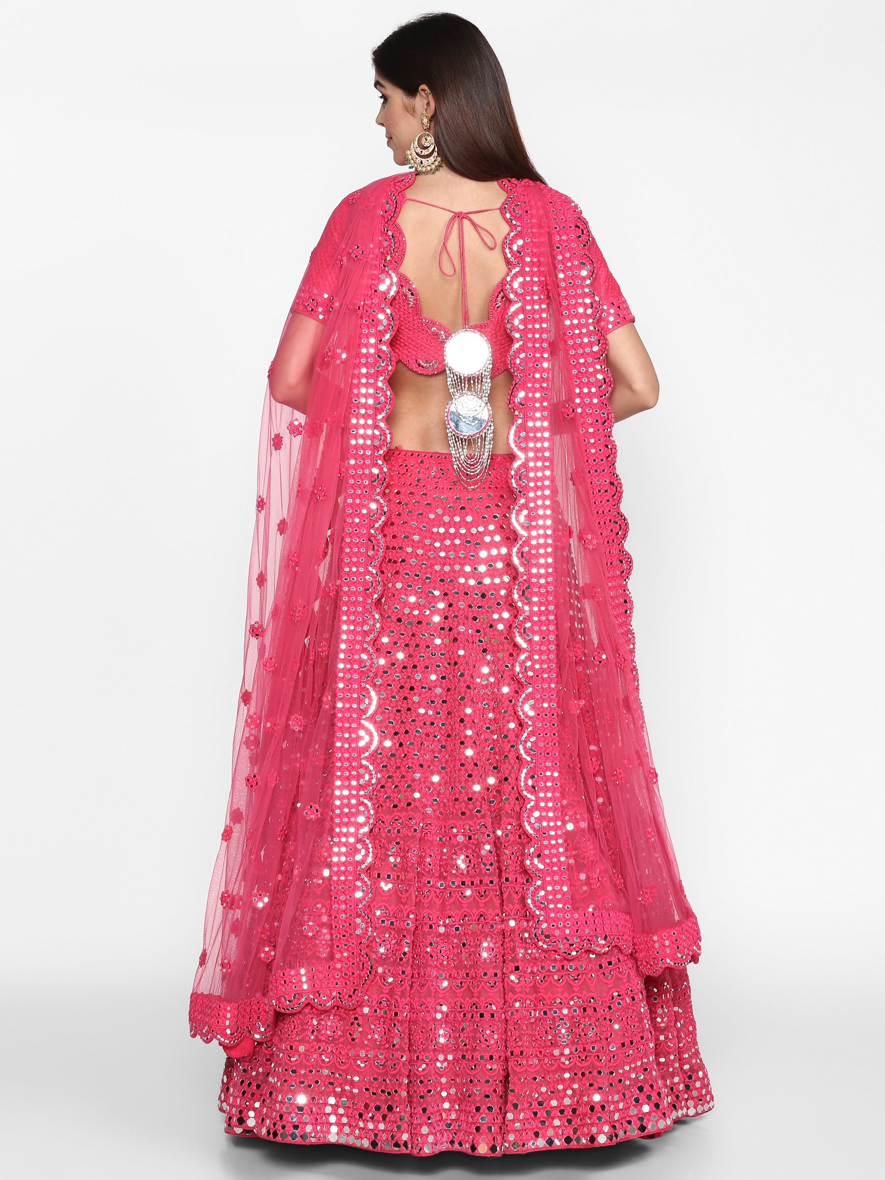 Abhinav Mishra Rani Pink  Lehenga Set - The Grand Trunk