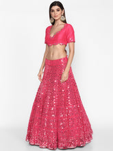 Load image into Gallery viewer, Abhinav Mishra Rani Pink  Lehenga Set - The Grand Trunk