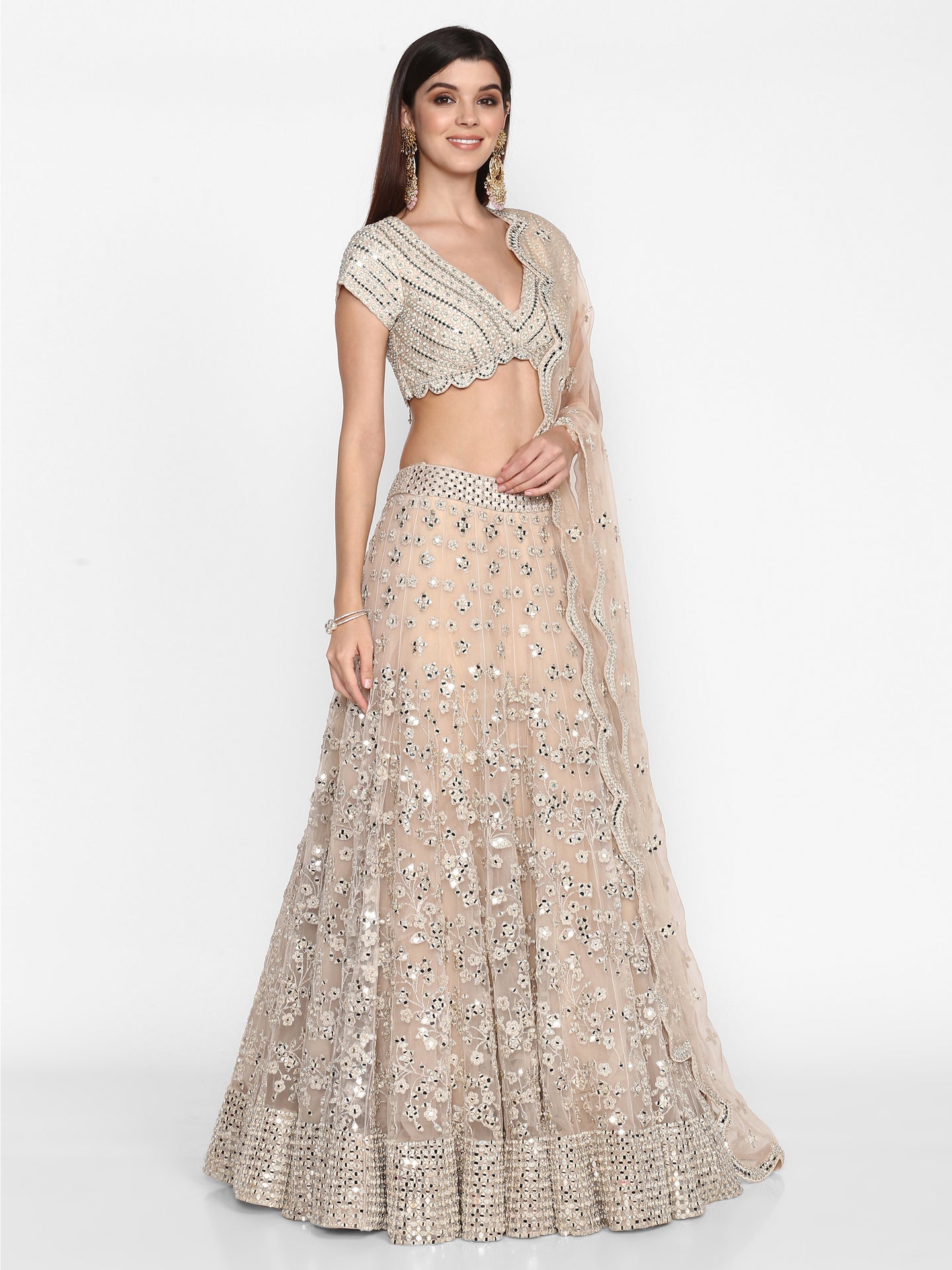 Abhinav Mishra Blush  Lehenga Set - The Grand Trunk
