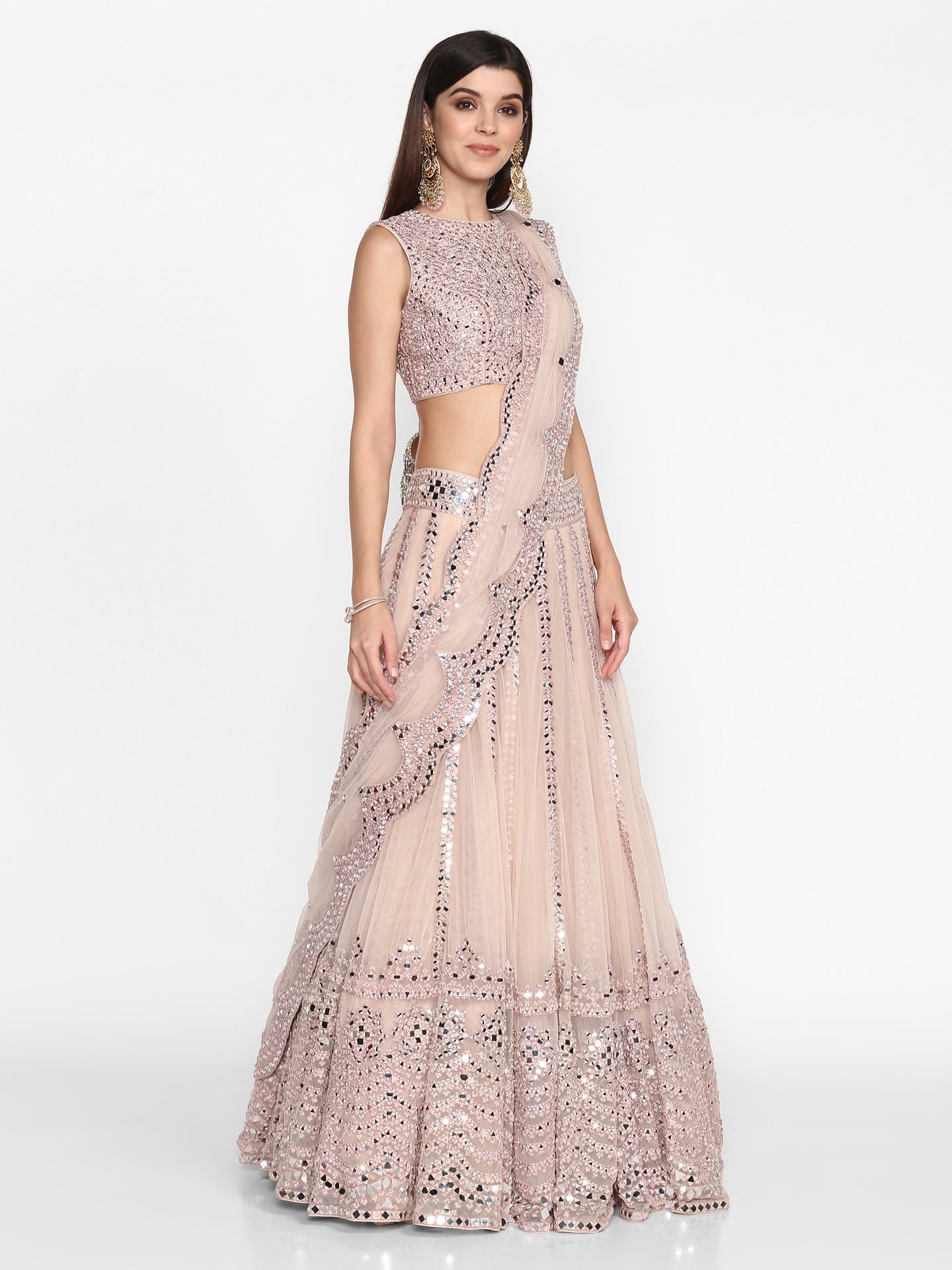 Abhinav Mishra Light Lilac  Lehenga Set - The Grand Trunk
