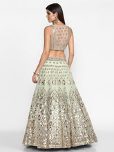 Load image into Gallery viewer, Abhinav Mishra Old School Green  Lehenga Set - The Grand Trunk