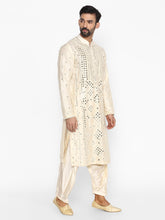 Load image into Gallery viewer, Abhinav Mishra Beige-Cream Kurta - The Grand Trunk