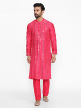 Load image into Gallery viewer, Abhinav Mishra Rani Pink  Kurta - The Grand Trunk