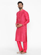 Load image into Gallery viewer, Abhinav Mishra Rani Pink  Kurta - The Grand Trunk