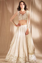 Load image into Gallery viewer, Astha Narang White and gold zari sequin Lehenga - The Grand Trunk