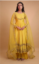 Load image into Gallery viewer, Astha Narang Yellow Mustard Anarkali - The Grand Trunk