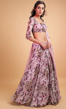 Load image into Gallery viewer, Astha Narang Lavender Floral Print Lehenga - The Grand Trunk