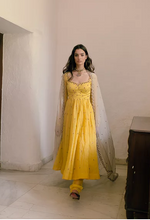 Load image into Gallery viewer, Astha Narang Yellow Anarkali with Churidar - The Grand Trunk