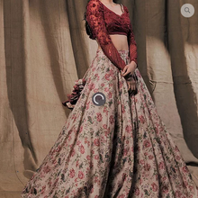 Load image into Gallery viewer, Astha Narang Beige Floral Printed Lehenga set - The Grand Trunk
