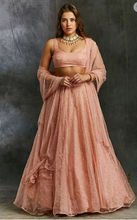 Load image into Gallery viewer, Astha Narang Pink and Gold Polka Dot Lehenga - The Grand Trunk