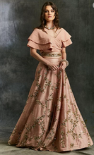 Load image into Gallery viewer, Astha Narang Off Shoulder Crop Top with Sequin Jaal Lehenga - The Grand Trunk
