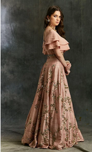 Load image into Gallery viewer, Astha Narang Off Shoulder Crop Top with Sequin Jaal Lehenga - The Grand Trunk