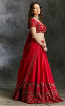 Load image into Gallery viewer, Astha Narang Dark Pink and Gold Lehenga with Choli - The Grand Trunk