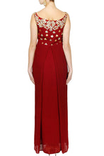 Load image into Gallery viewer, Maroon gota pati gown - The Grand Trunk