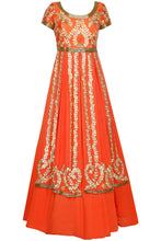 Load image into Gallery viewer, Orange jacket lengha - The Grand Trunk