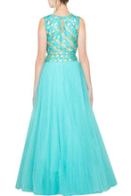 Load image into Gallery viewer, Aqua Blue crop top set - The Grand Trunk