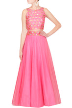 Load image into Gallery viewer, Bright pink crop top set - The Grand Trunk