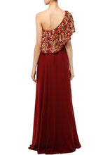 Load image into Gallery viewer, Maroon top &amp; skirt set - The Grand Trunk