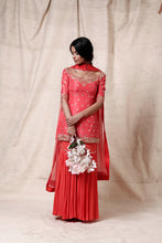 Load image into Gallery viewer, Orange sharara  set - The Grand Trunk