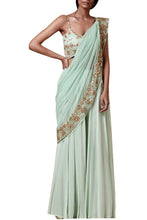 Load image into Gallery viewer, Mint green  dupatta &amp; plazzo  set - The Grand Trunk