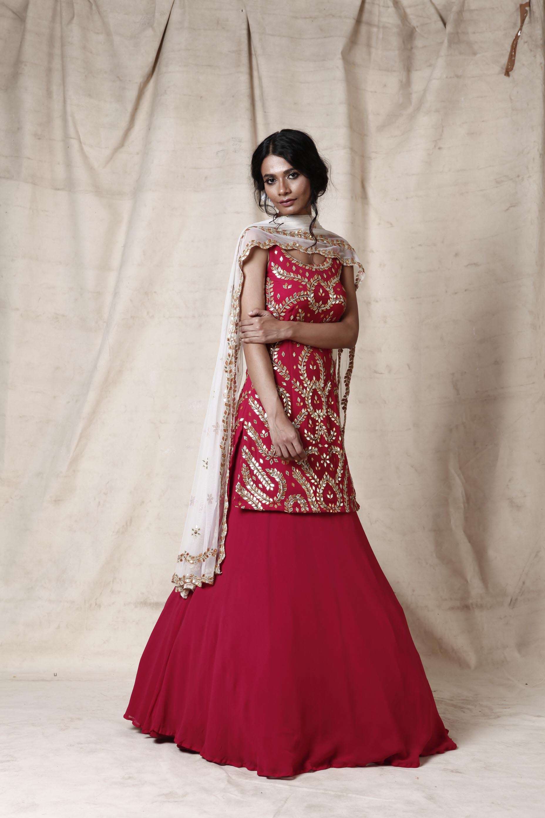Magenta lengha set - The Grand Trunk