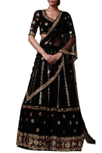 Load image into Gallery viewer, Black  lengha set - The Grand Trunk