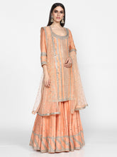 Load image into Gallery viewer, Abhinav Mishra Peach Sharara Set - The Grand Trunk