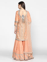 Load image into Gallery viewer, Abhinav Mishra Peach Sharara Set - The Grand Trunk