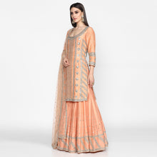 Load image into Gallery viewer, Abhinav Mishra Peach Sharara Set - The Grand Trunk