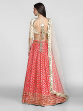 Load image into Gallery viewer, Abhinav Mishra  Pink And Off White  Lehenga Set - The Grand Trunk