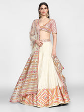 Load image into Gallery viewer, Abhinav Mishra  Poweder blue and pink, orange Lehenga Set - The Grand Trunk