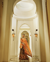 Load image into Gallery viewer, Mayyur Girotra- Orange and Purple sharara set - The Grand Trunk