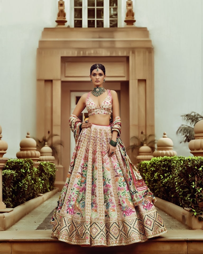 Mayyur Girotra- Ivory Lehenga Set - The Grand Trunk